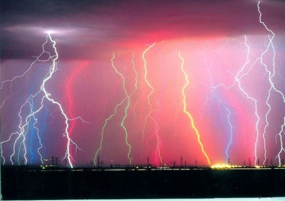 Lightning will strike in rainbow colors.